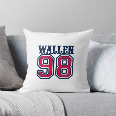 Morgan Wallen - 98’ Braves Throw Pillow Official Morgan Wallen Merch
