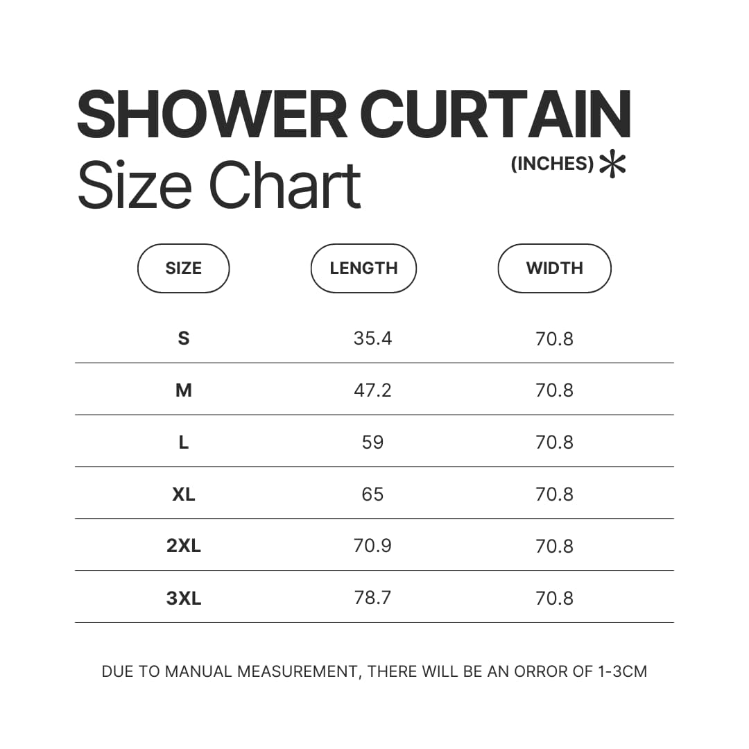 Shower Curtain Size Chart - Morgan Wallen Store